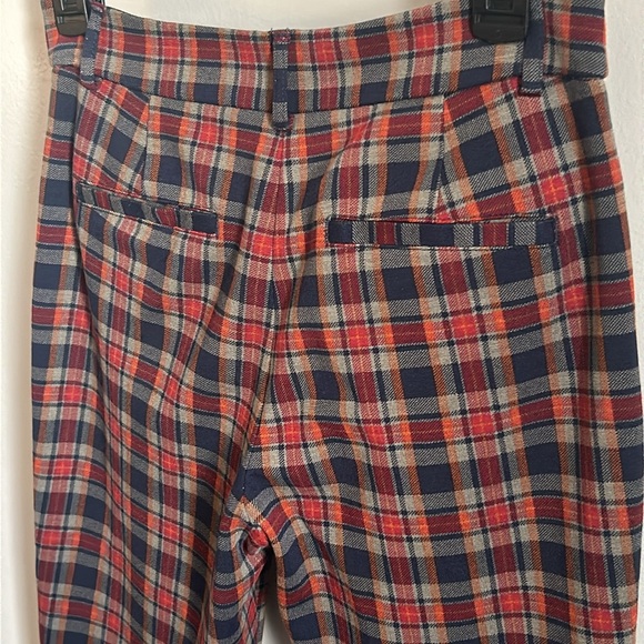 Express Stretch + Skinny Mid Rise Preppy Plaid Every Day Any Occasion Pants - Picture 5 of 9